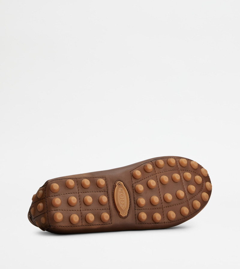 GOMMINO BUBBLE LOAFERS IN LEATHER - BROWN 4
