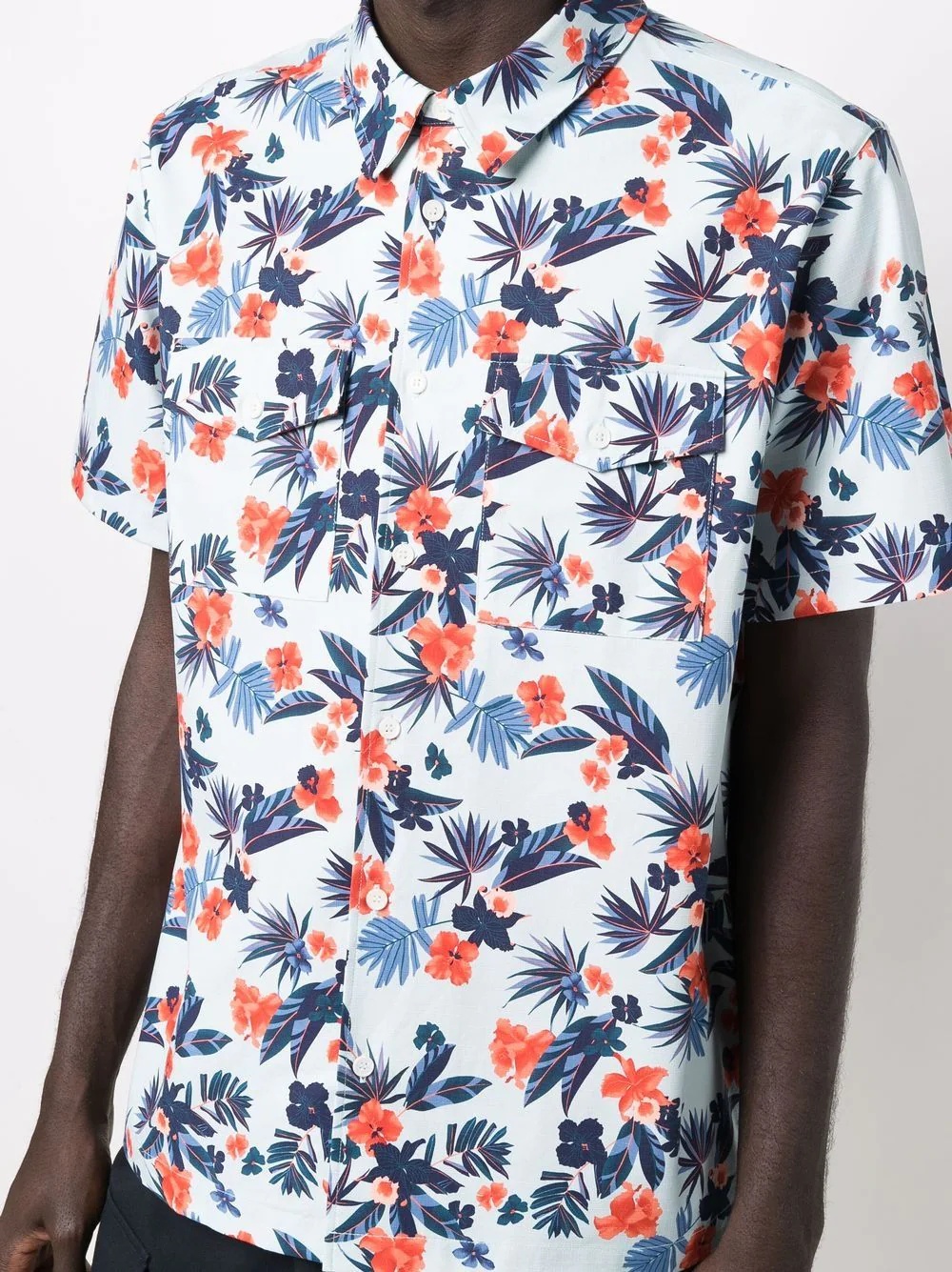 tropical-print short-sleeved shirt - 5