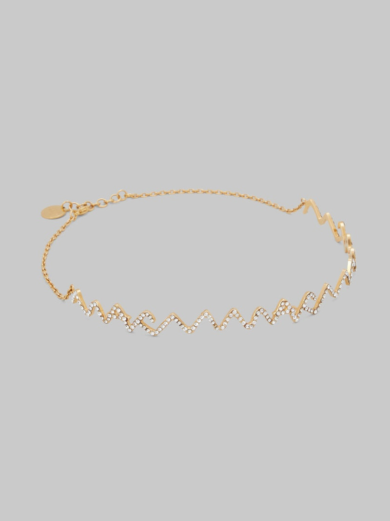 Marni RHINESTONE PAVÉ MARNI SYMBOL CHOKER NECKLACE outlook