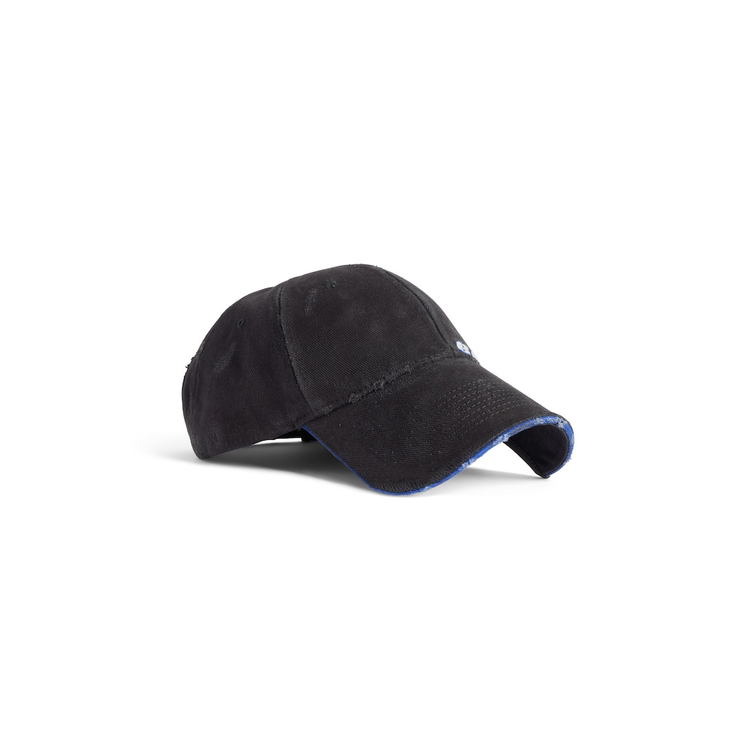 Men's Tilted Typo Cap in Black - 2