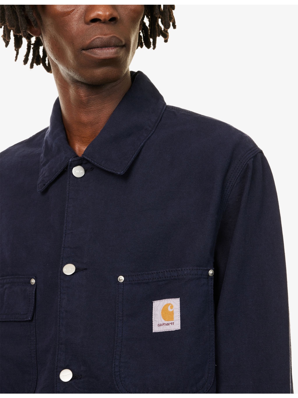 Walter Chore Patch-Pocket Linen-Cotton Blend Jacket - 5