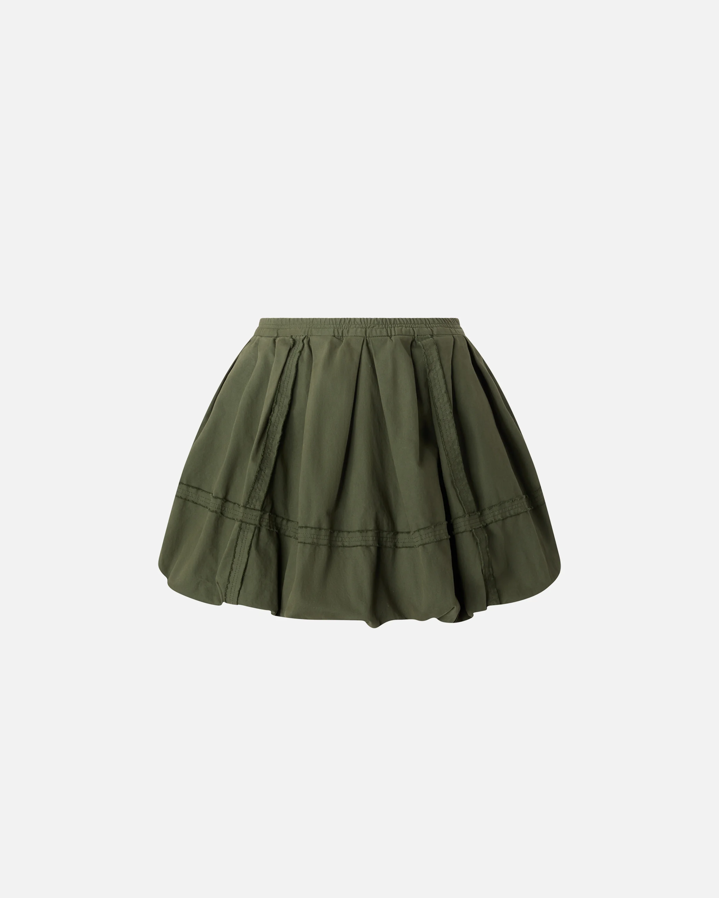 MINI BALLOON SKIRT IN COTTON CANVAS - 1