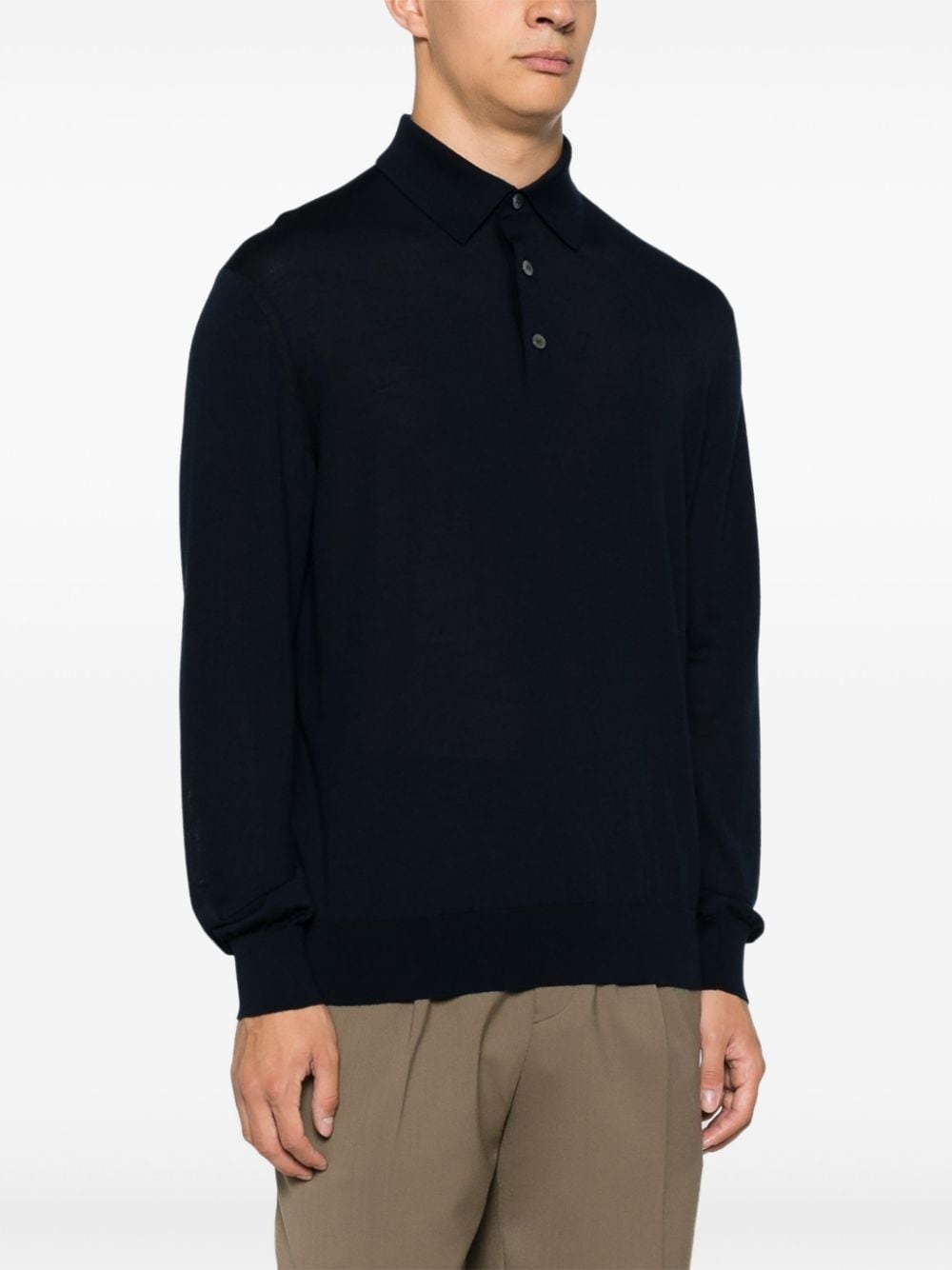 fine-knit polo shirt - 3