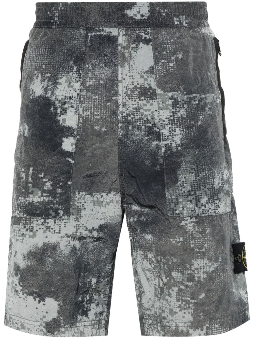 D Camo logo-patch shorts - 1