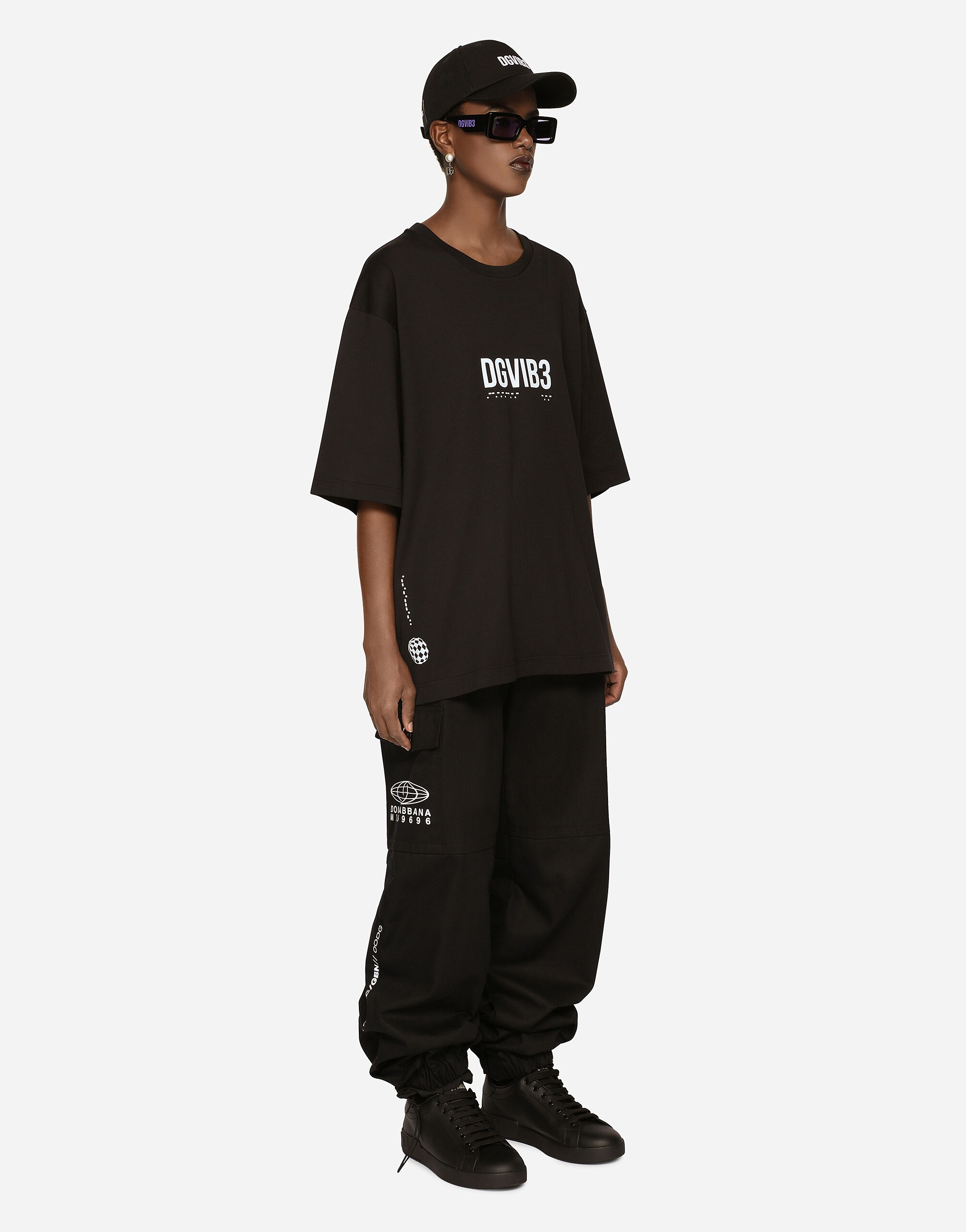 Cotton gabardine cargo pants DGVIB3 - 5