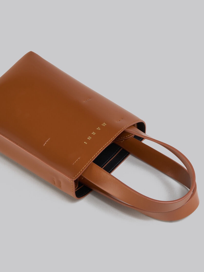 MUSEO NANO BAG IN BROWN LEATHER - 5