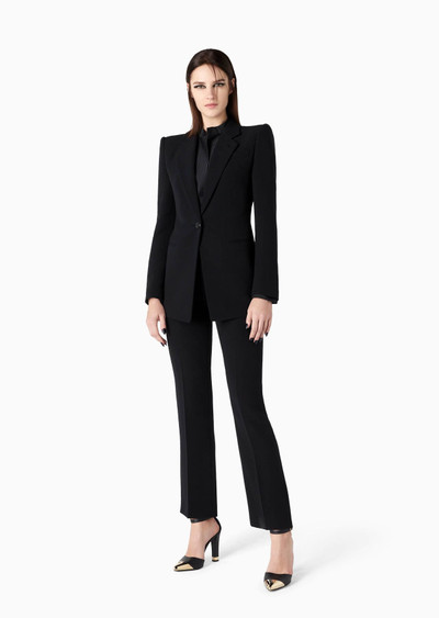 GIORGIO ARMANI Single-breasted silk-cady jacket outlook