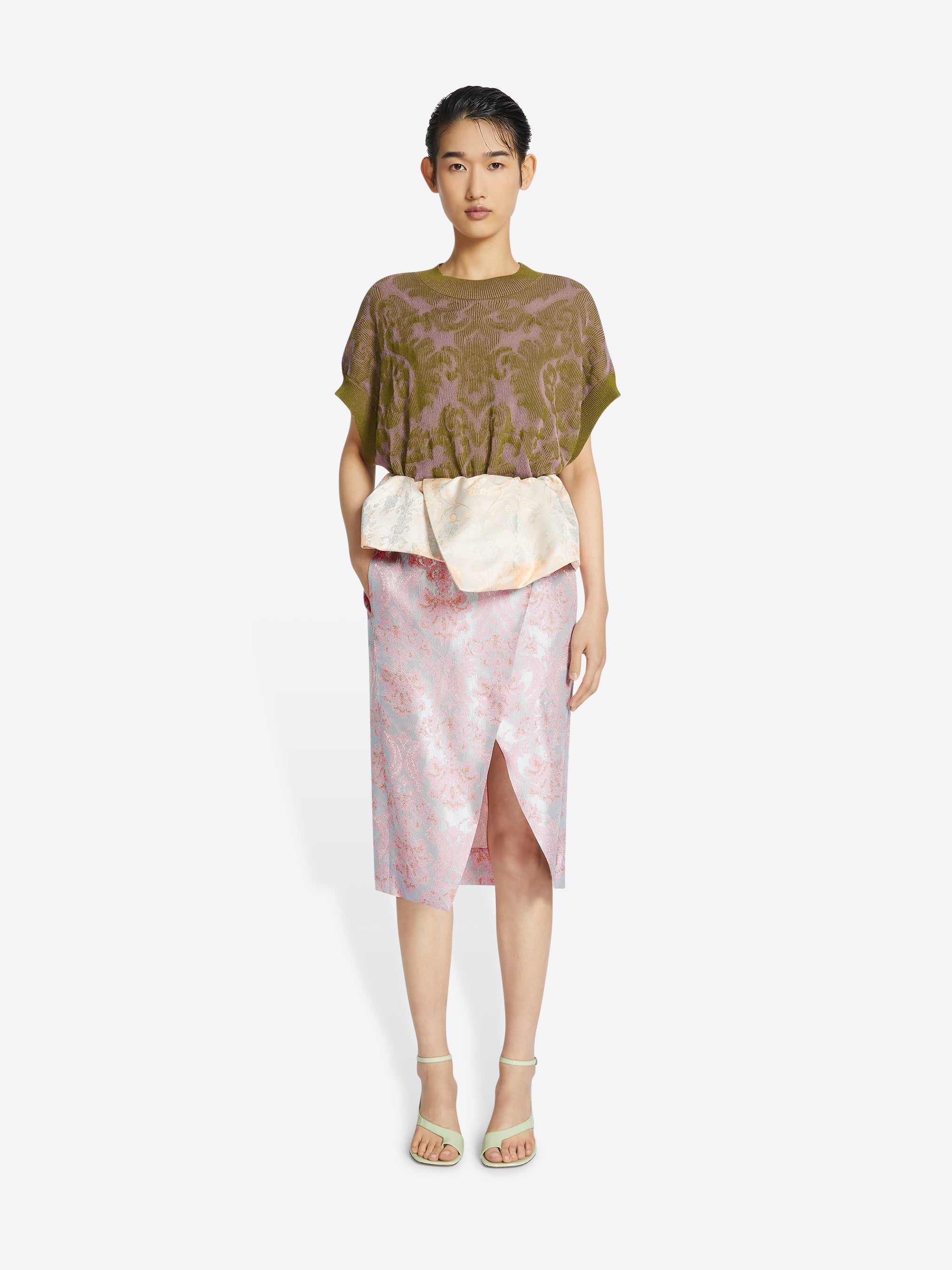 JACQUARD PEPLUM SKIRT - 2
