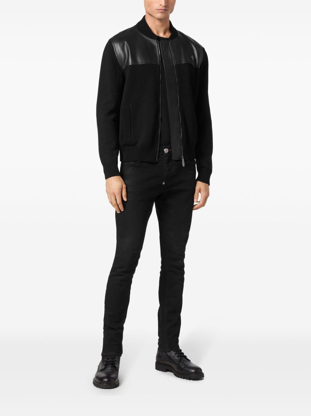 merino wool Skull bomber jacket - 2