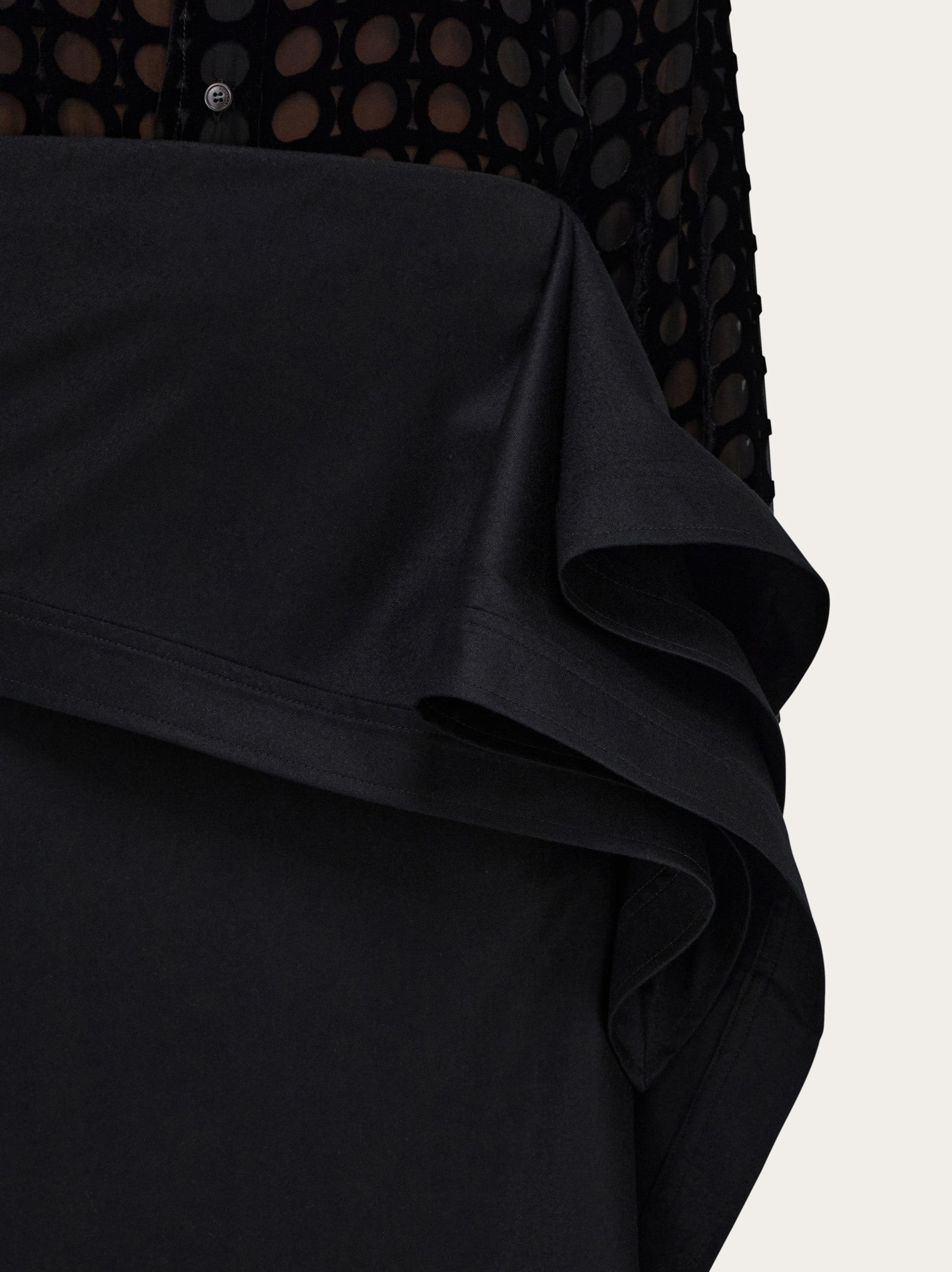 Asymmetric skirt with peplum detail - 5