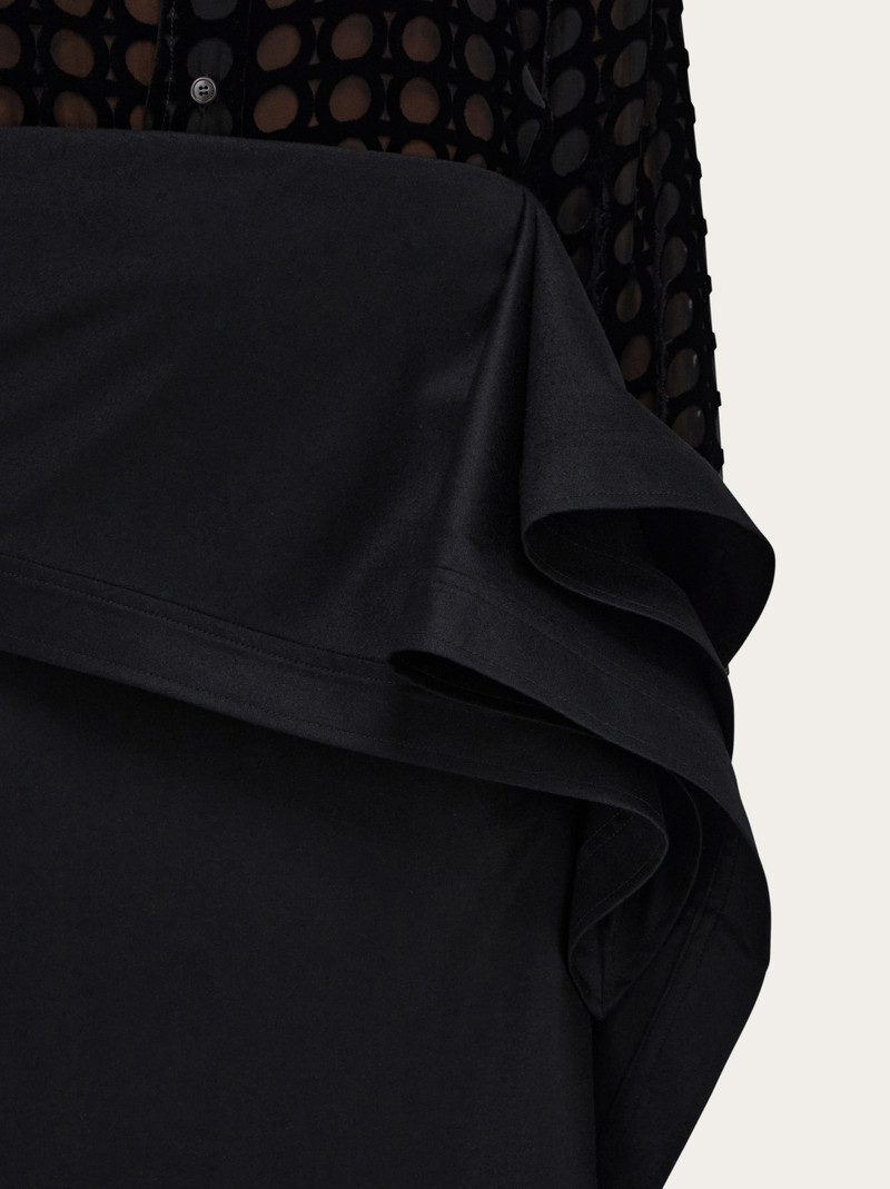 Asymmetric skirt with peplum detail 5