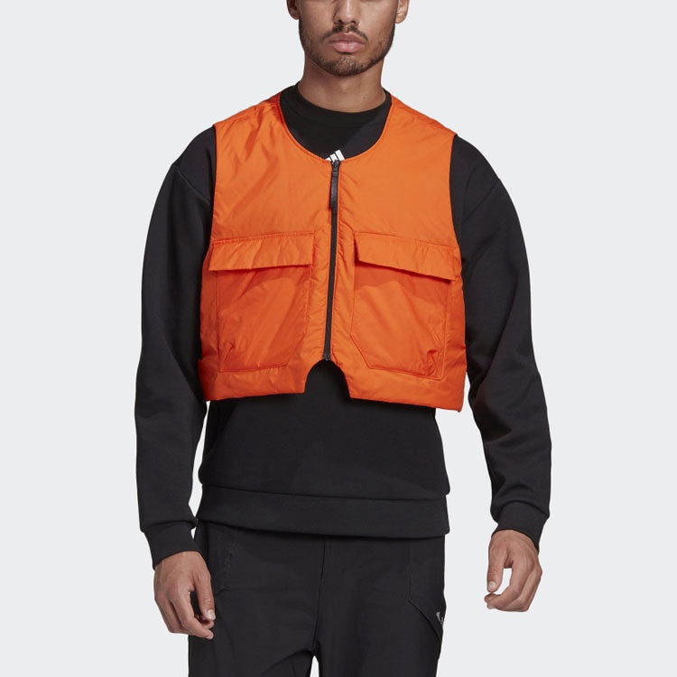 adidas Myshelter CR Stay Warm Detachable Reversible vest Sports Reflective mid-length hooded down Ja - 6