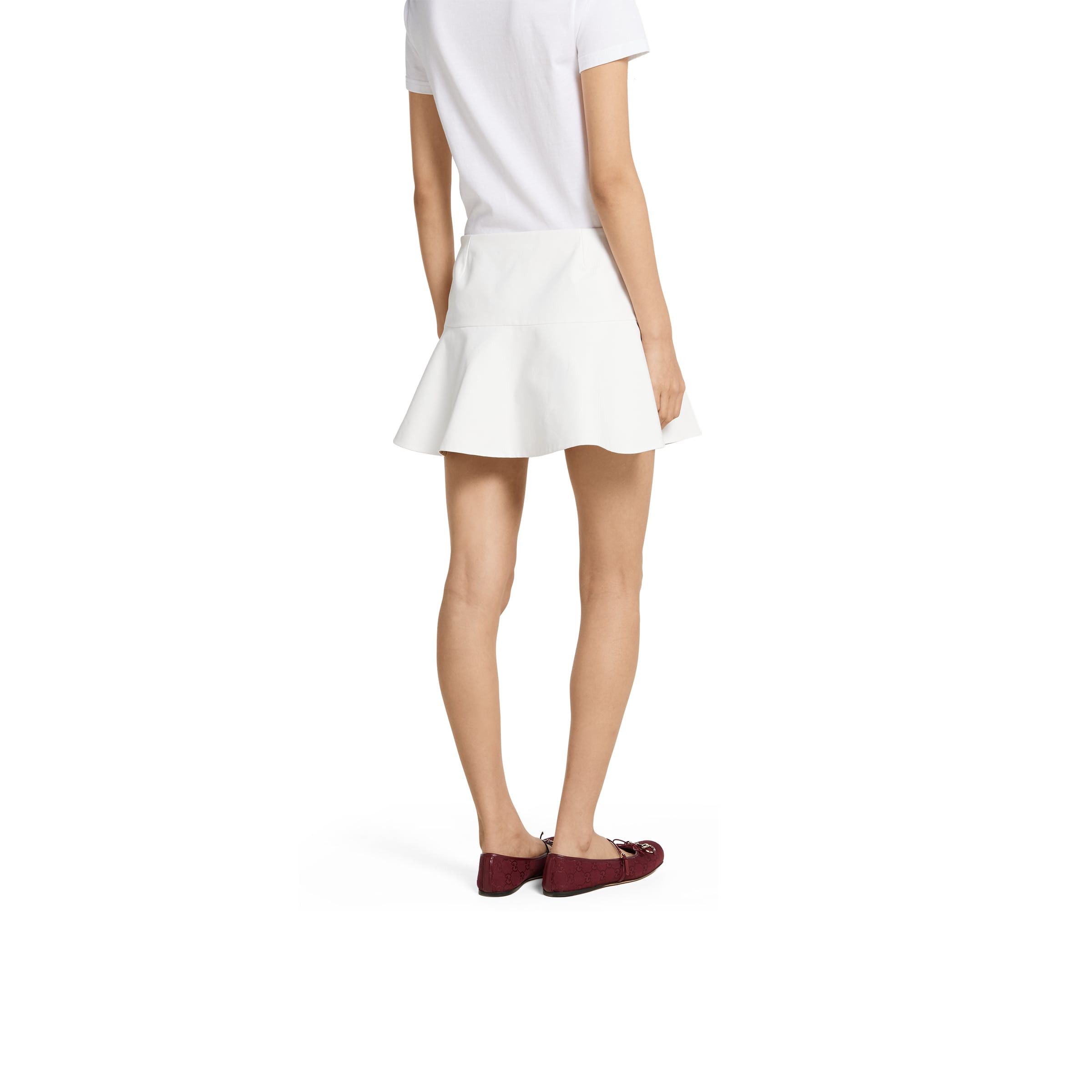 Cotton canvas skirt with patch - 4