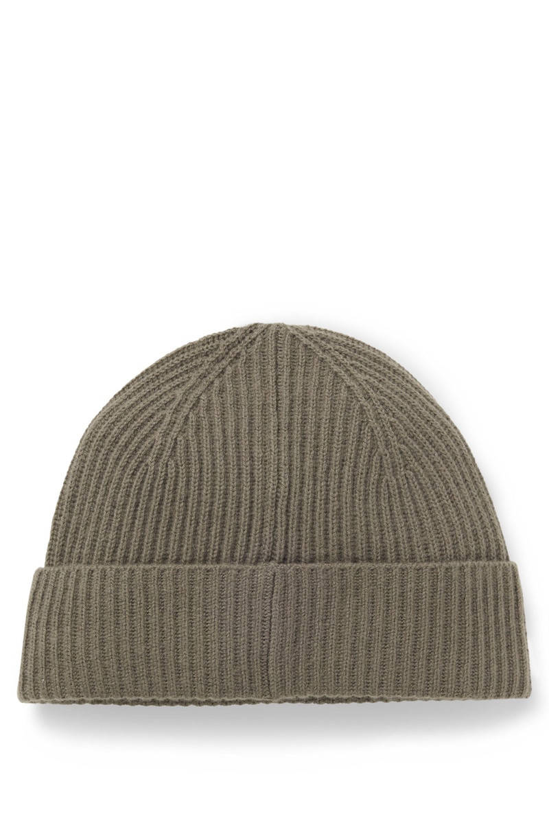 BOSS WOOL-CASHMERE BEANIE HAT WITH DOUBLE B MONOGRAM outlook