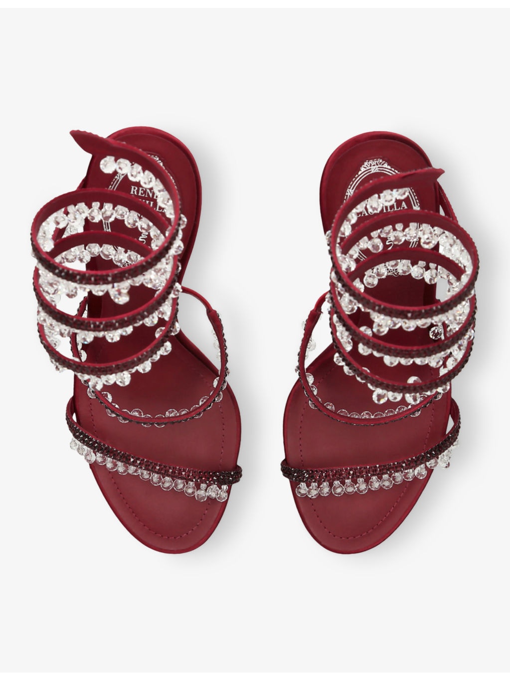 Chandelier 105 Crystal-Embellished Satin Heeled Sandals - 2