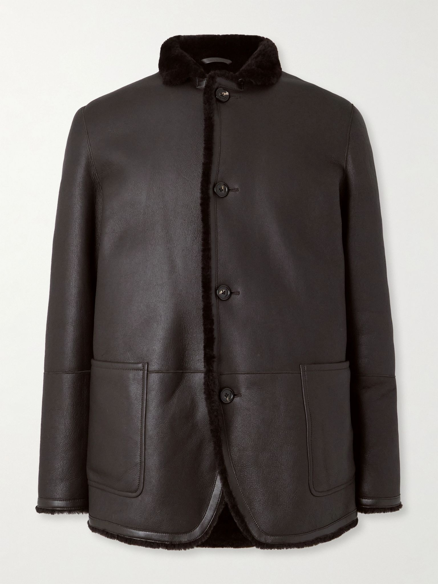 Shearling Jacket Dark brown - 1