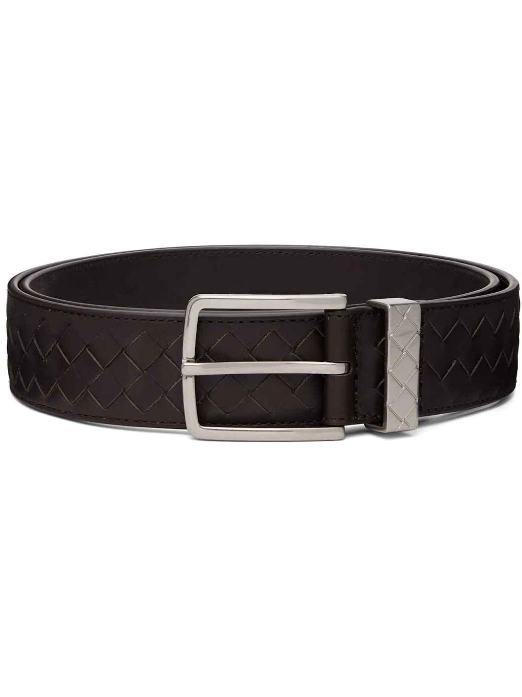 Brown Intrecciato Belt - 1