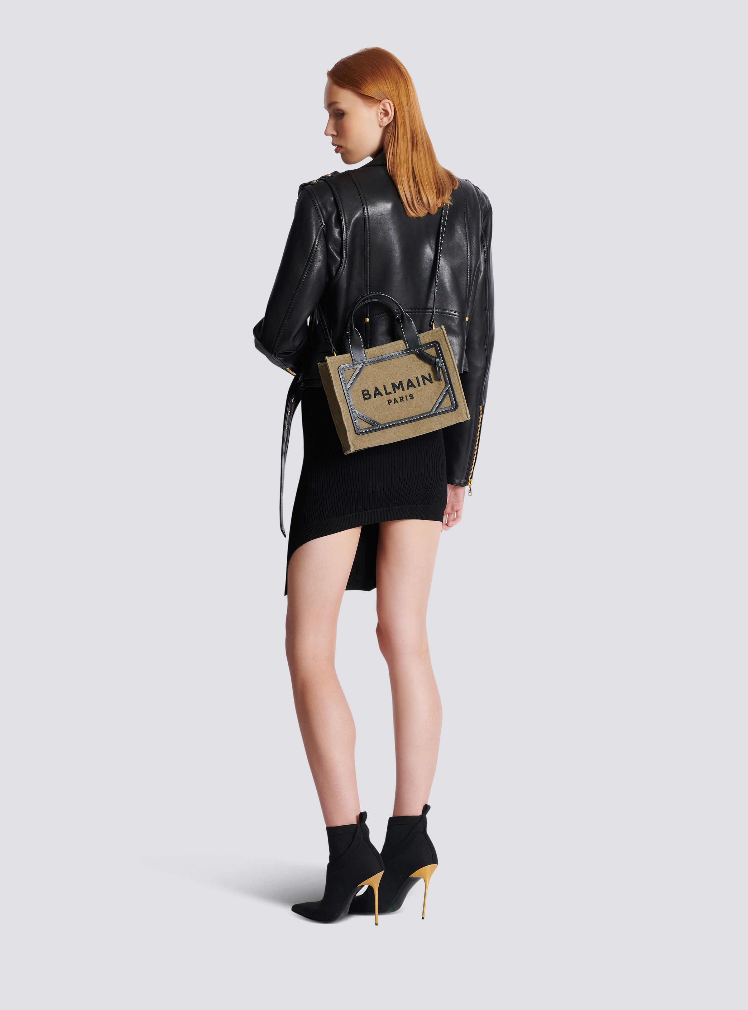 B-Army small tote bag in canvas and leather - 2