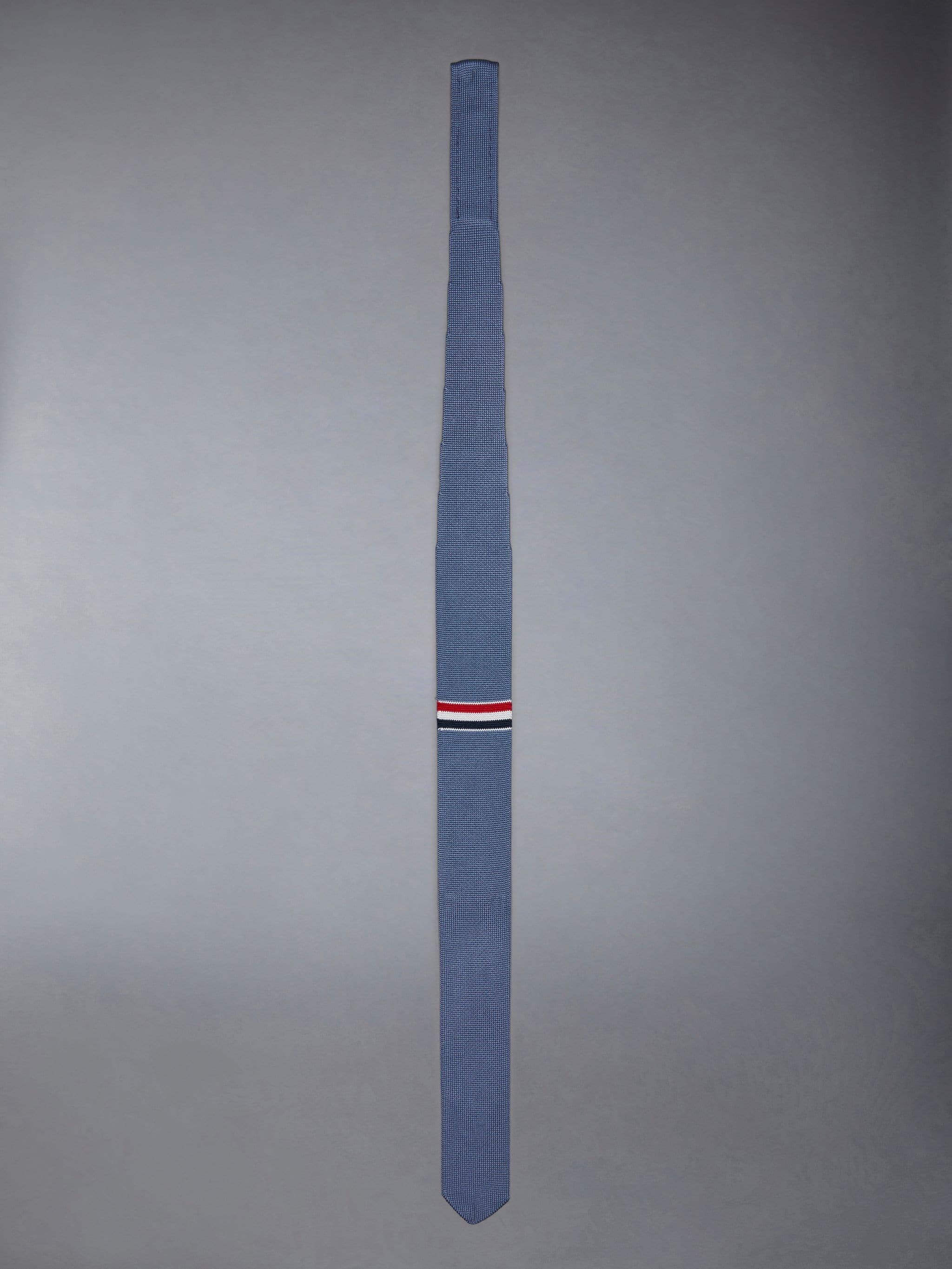 Double Face Silk Jacquard Stripe Knit Tie - 1