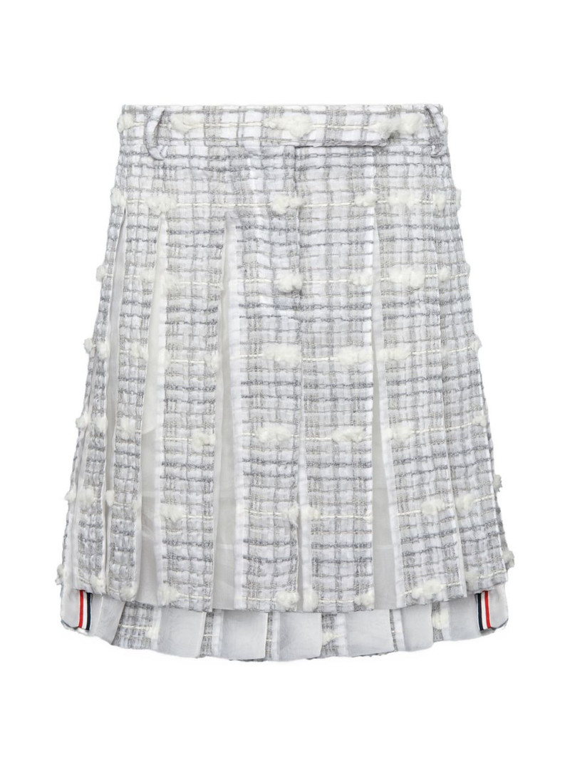 Repp striped pleated midi skirt 1