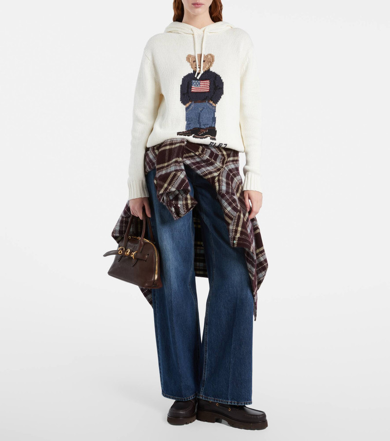 Polo Ralph Lauren Polo Bear cotton and linen hoodie outlook