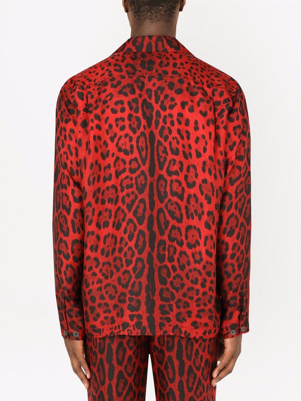 leopard-print long-sleeve silk shirt - 4