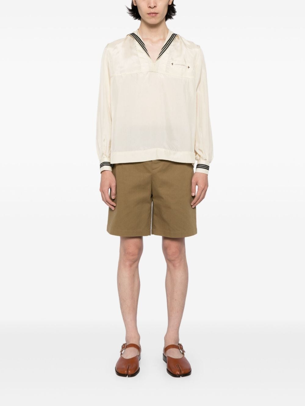 Cricket sailor-collar silk top - 2