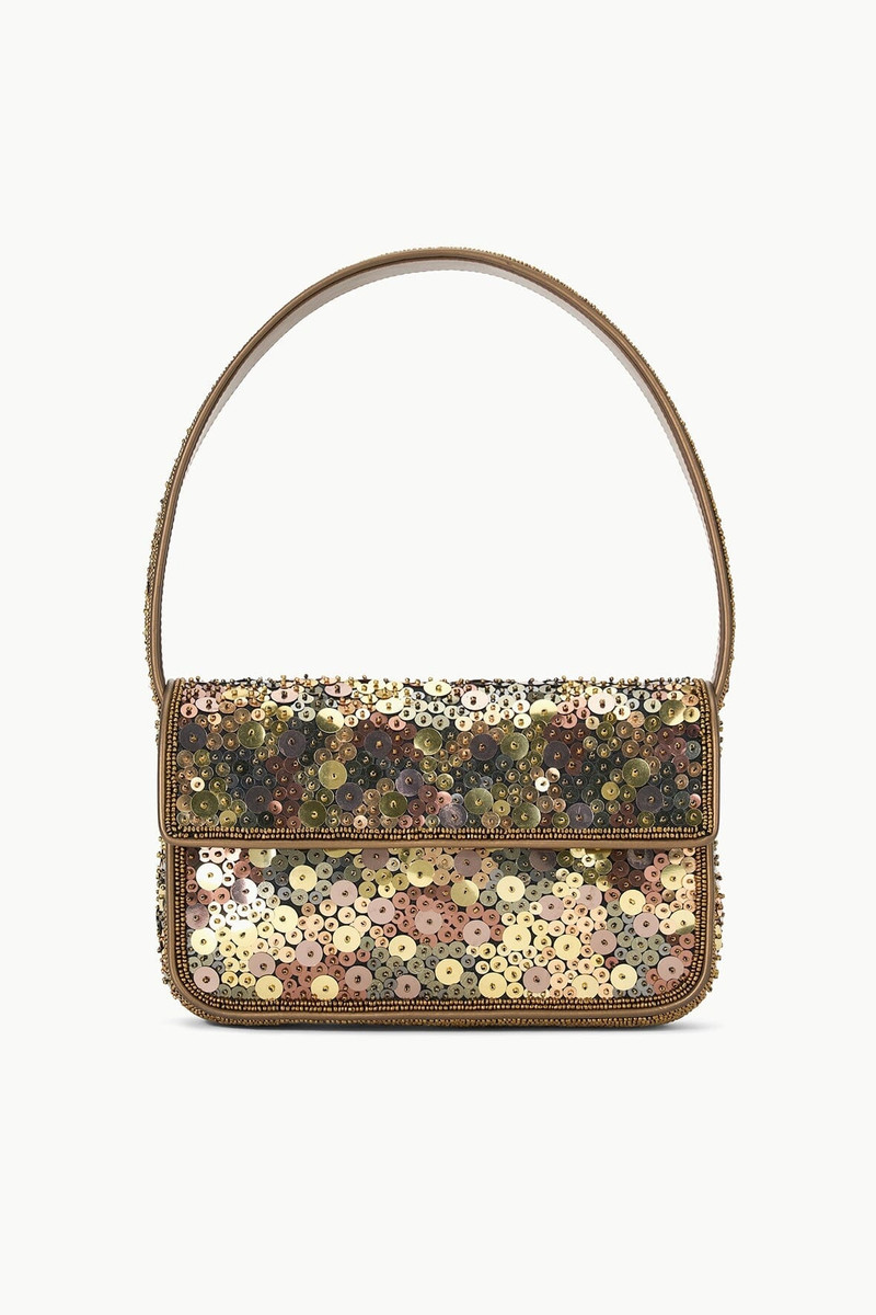 STAUD TOMMY BEADED BAG GILDED SEQUINS 1