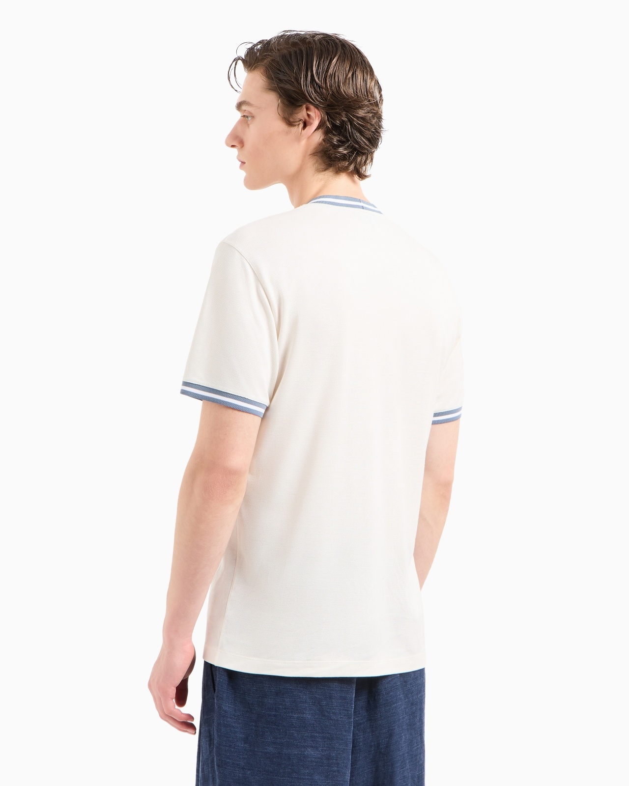 T-SHIRT IN SILK PIQUÉ JERSEY - 3