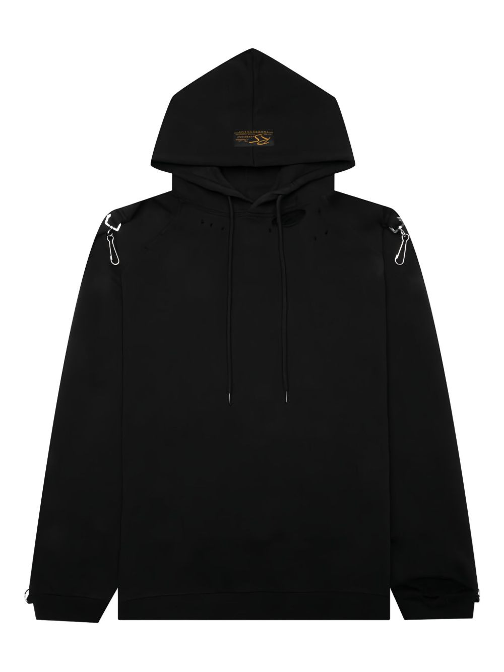 washed distressed hoodie - 1