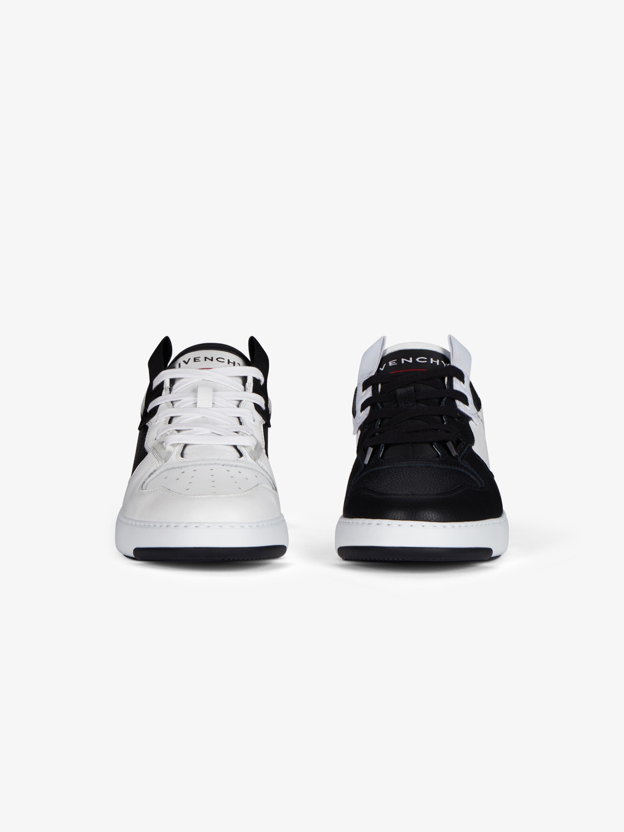 Wing low asymmetric sneakers in leather - 3