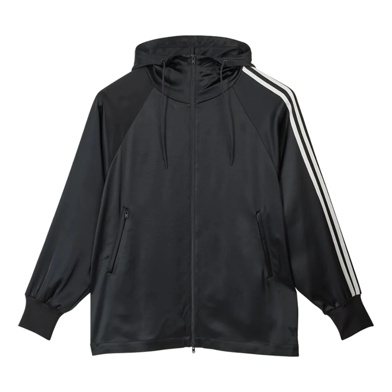 (WMNS) adidas x Y-3 Tech Silk Zip Hoodie 'Black White' IQ1798 - 1