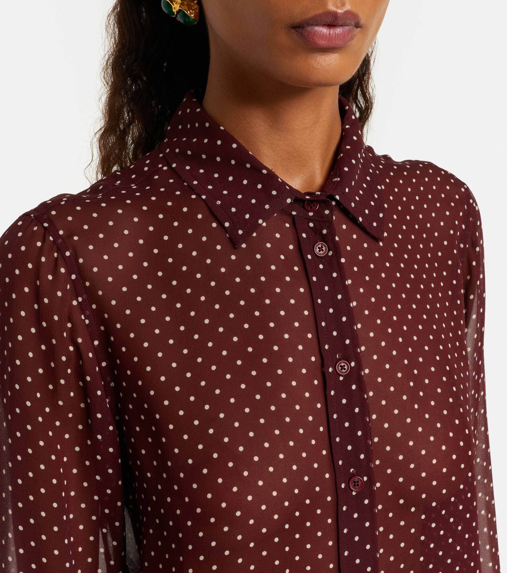 Gaia polka-dot silk shirt - 4
