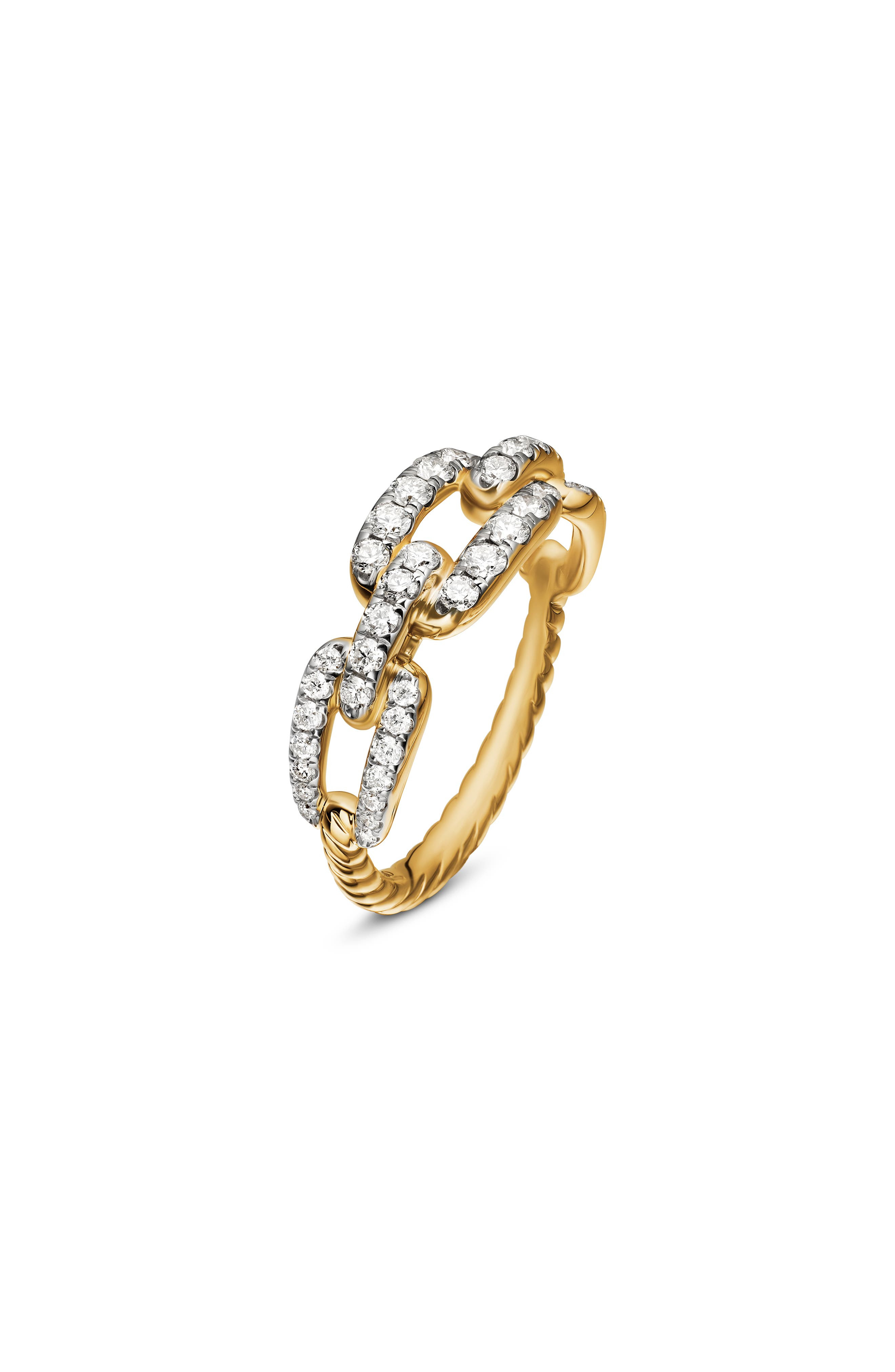 David Yurman Stax Diamond Chain Link Ring in Yellow Gold at Nordstrom - 5