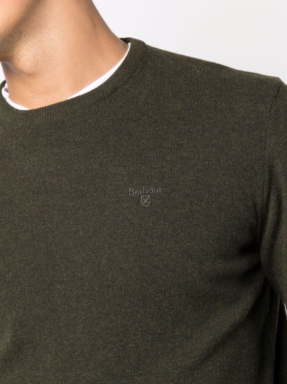 logo-embroidered wool jumper - 5