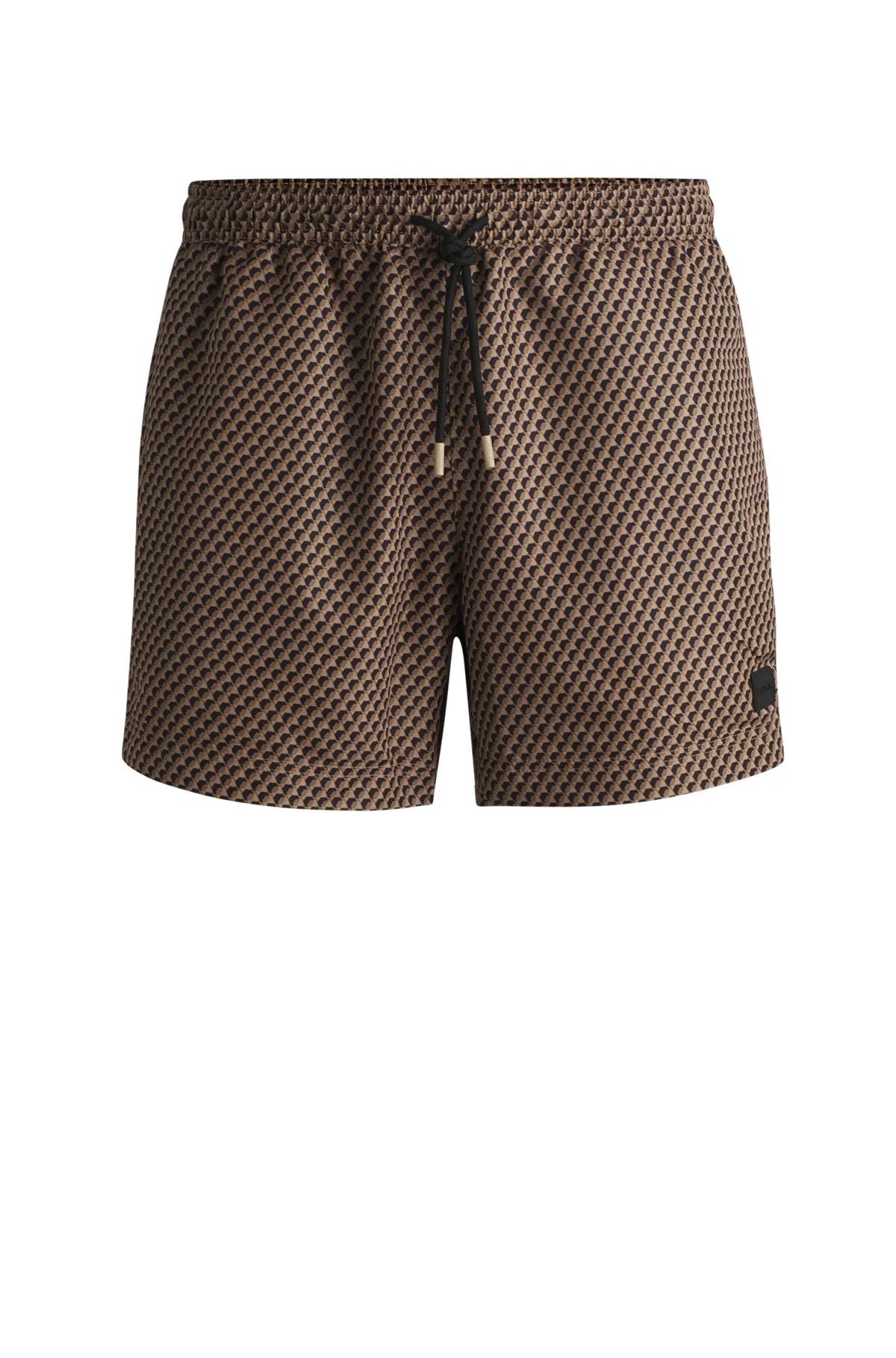 DRAWSTRING-WAIST SWIM SHORTS WITH ALL-OVER PRINT - 1