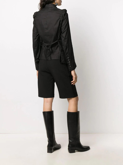 Ann Demeulemeester ruffled shoulder cotton shirt outlook