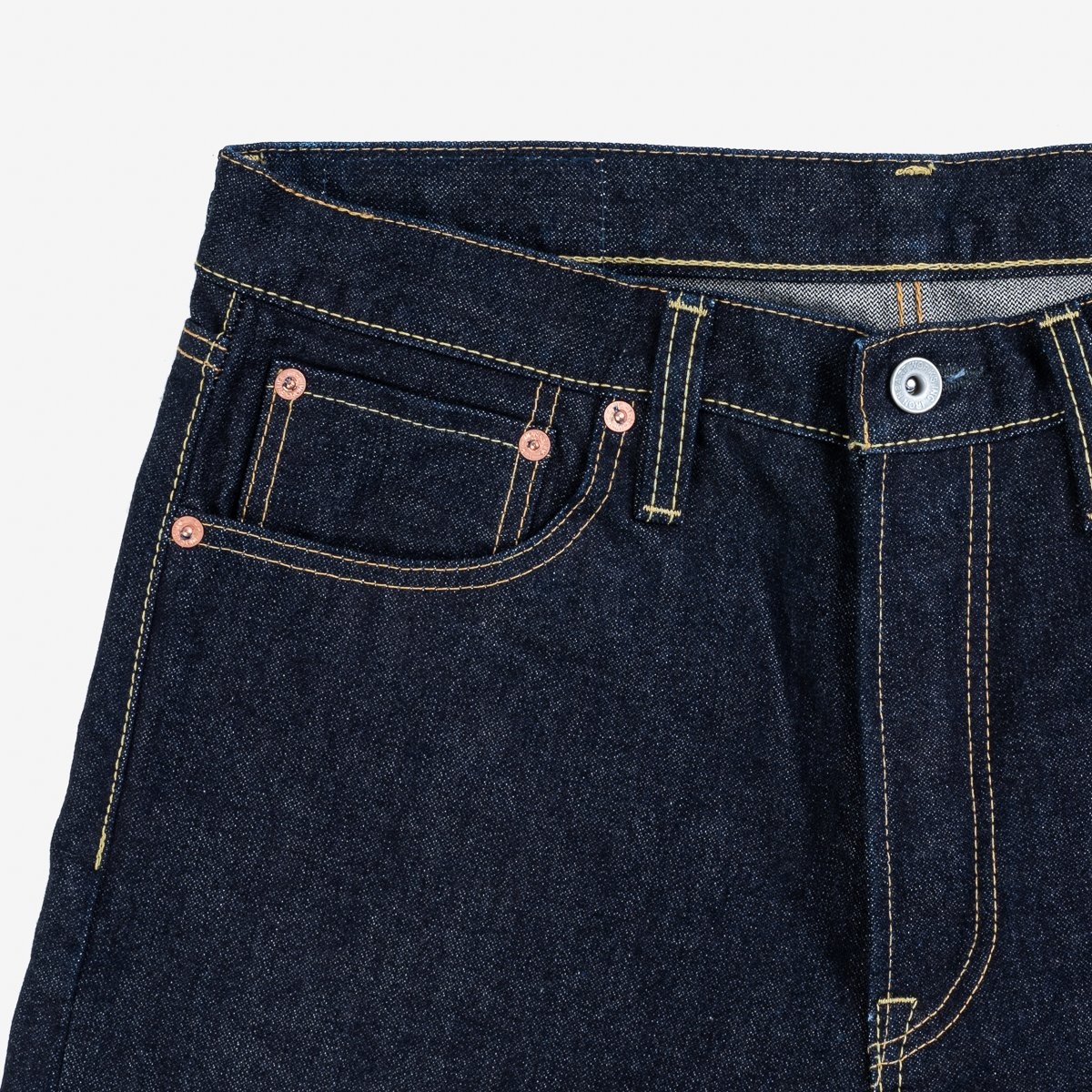 IH-634SBR-14 14oz Broken Twill Selvedge Denim Straight Cut Jeans - Indigo - 8
