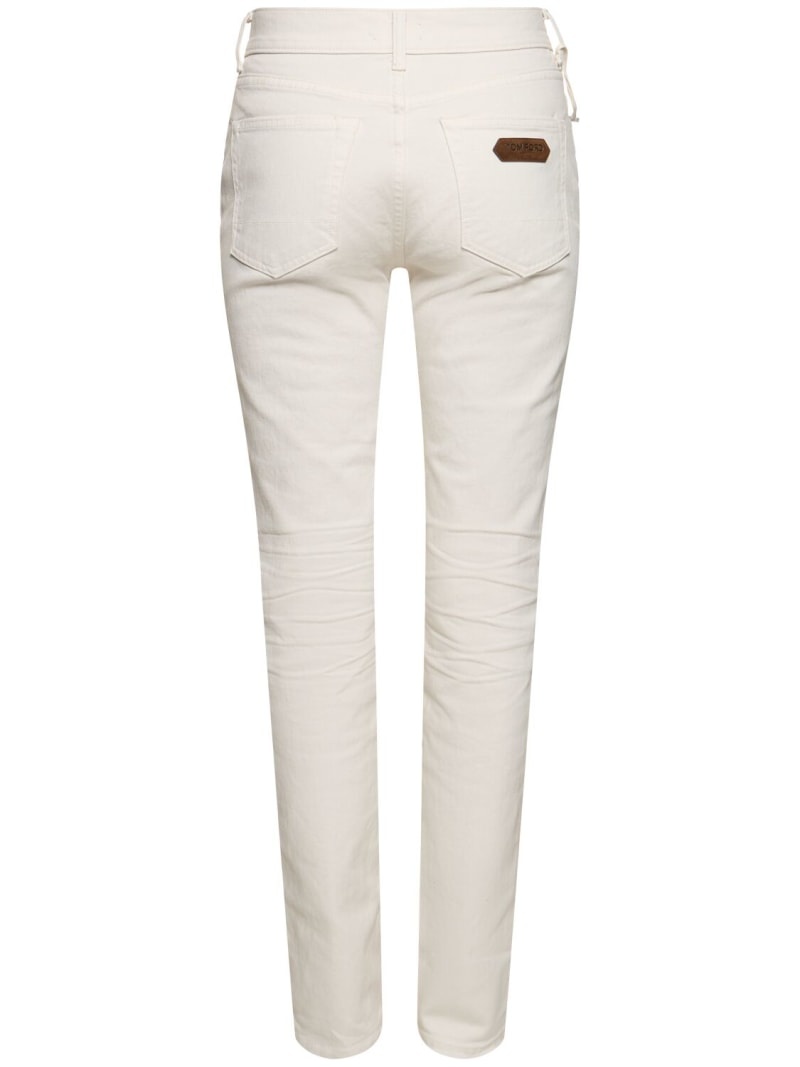 Denim & twill midrise straight jeans - 5