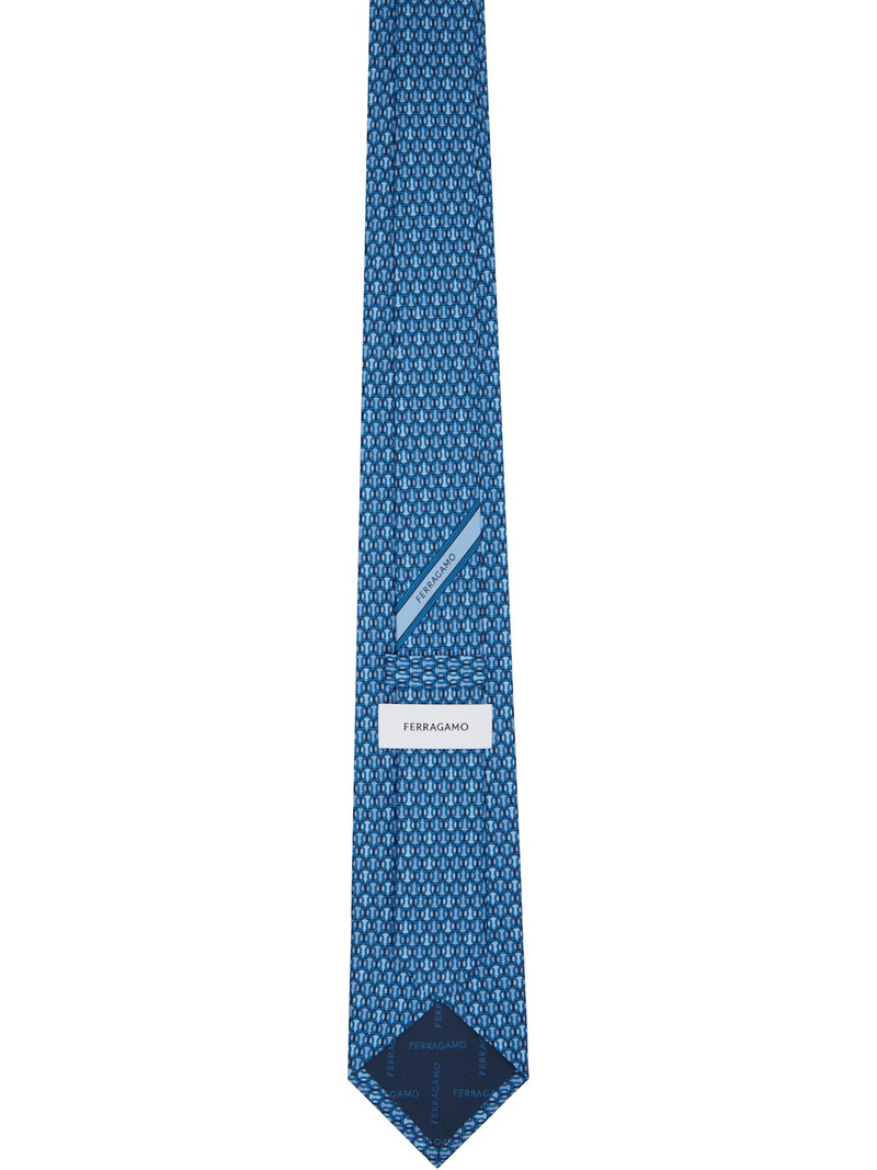 FERRAGAMO Blue Silk Tie outlook