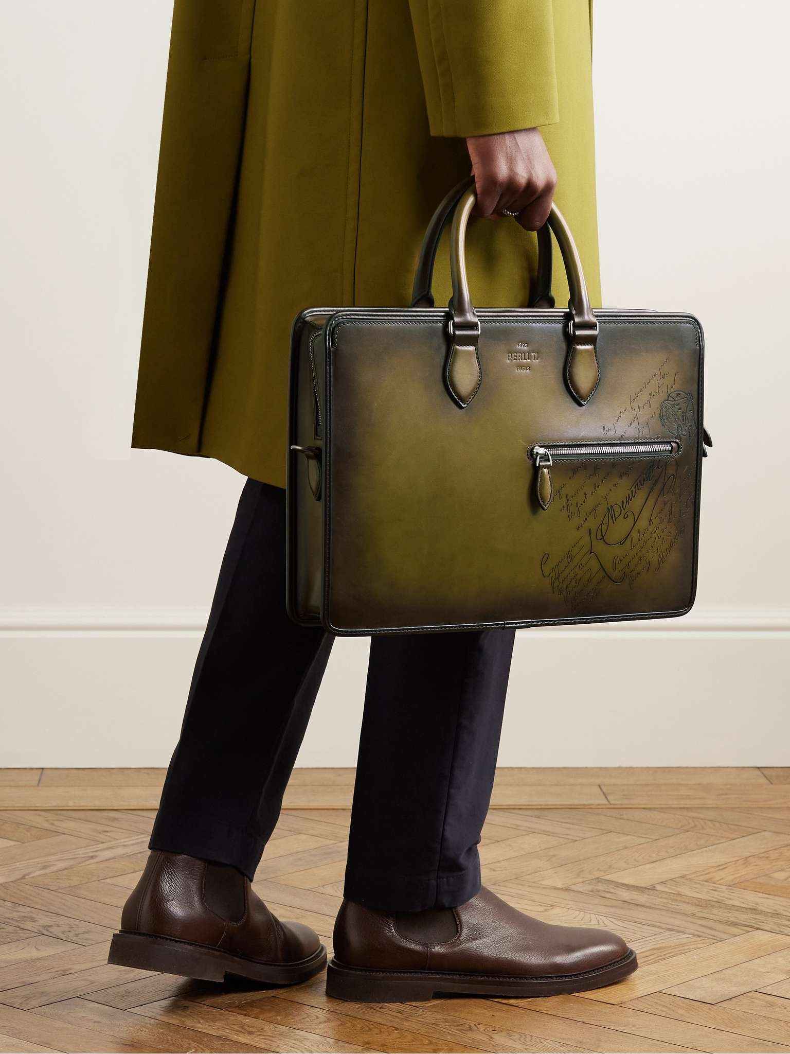 1 Jour Neo Scritto Venezia Leather Briefcase - 2