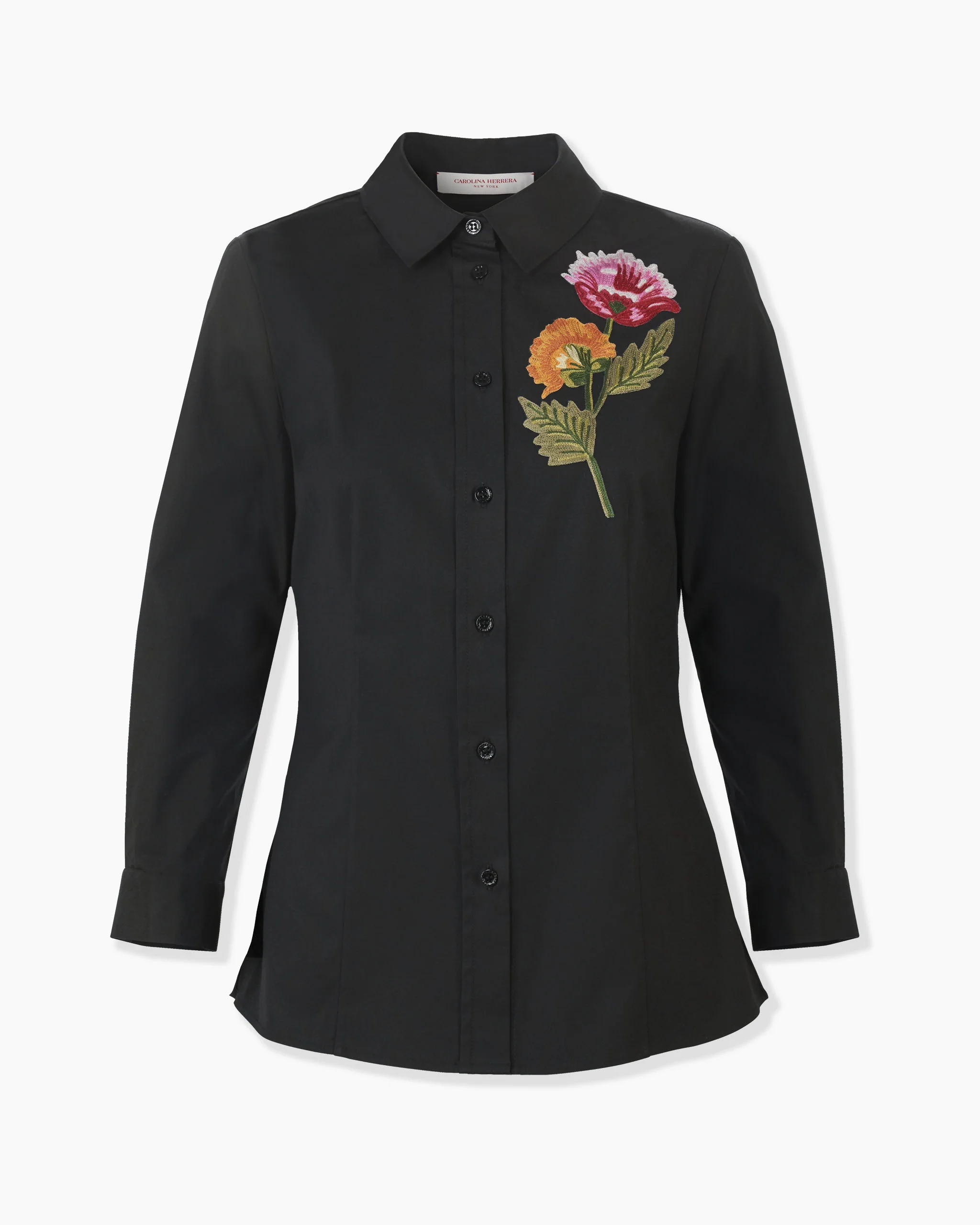 Floral-Embroidered Icon Shirt - 1