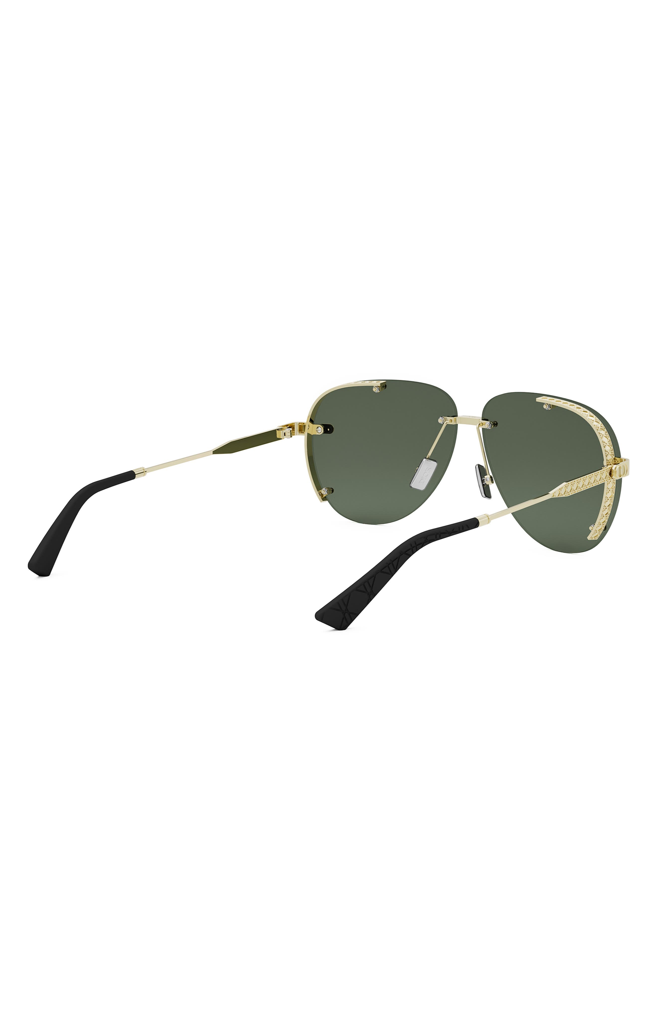 NeoDior A1U 61 Pilot Sunglasses in Shiny Gold/Green at Nordstrom - 6