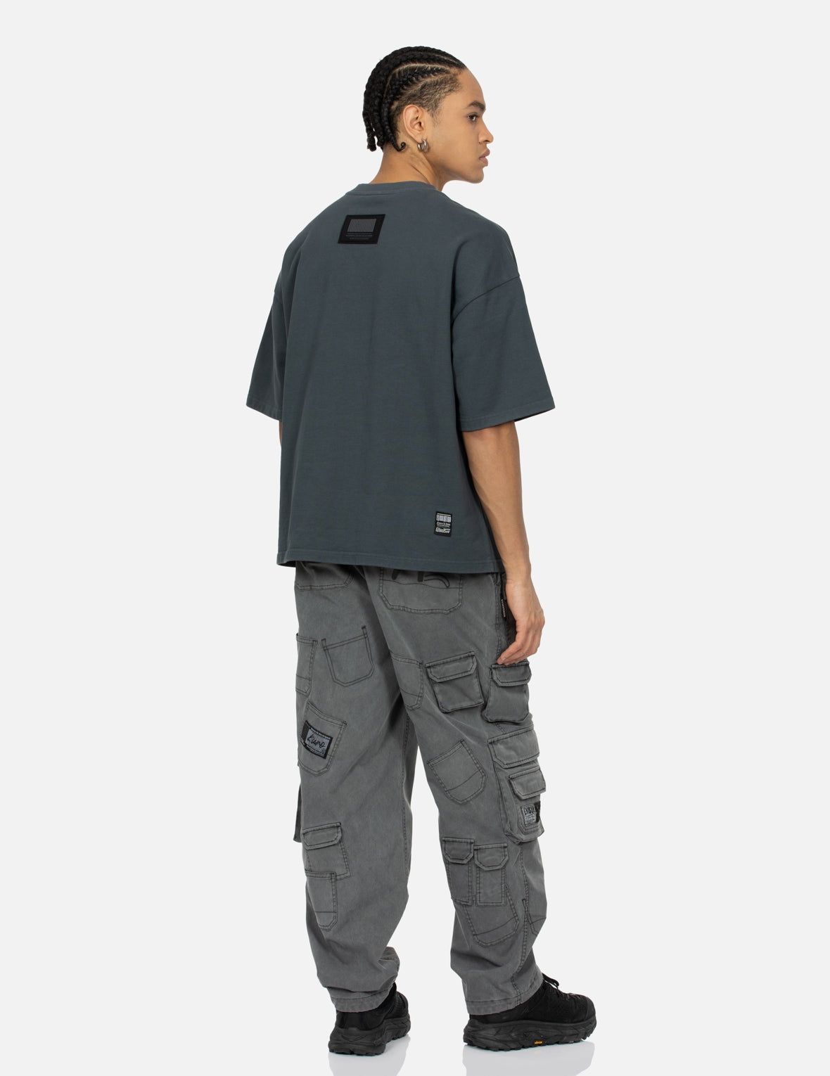 3D Logo Print Oversized Short-Sleeve Sweatshirt - 4