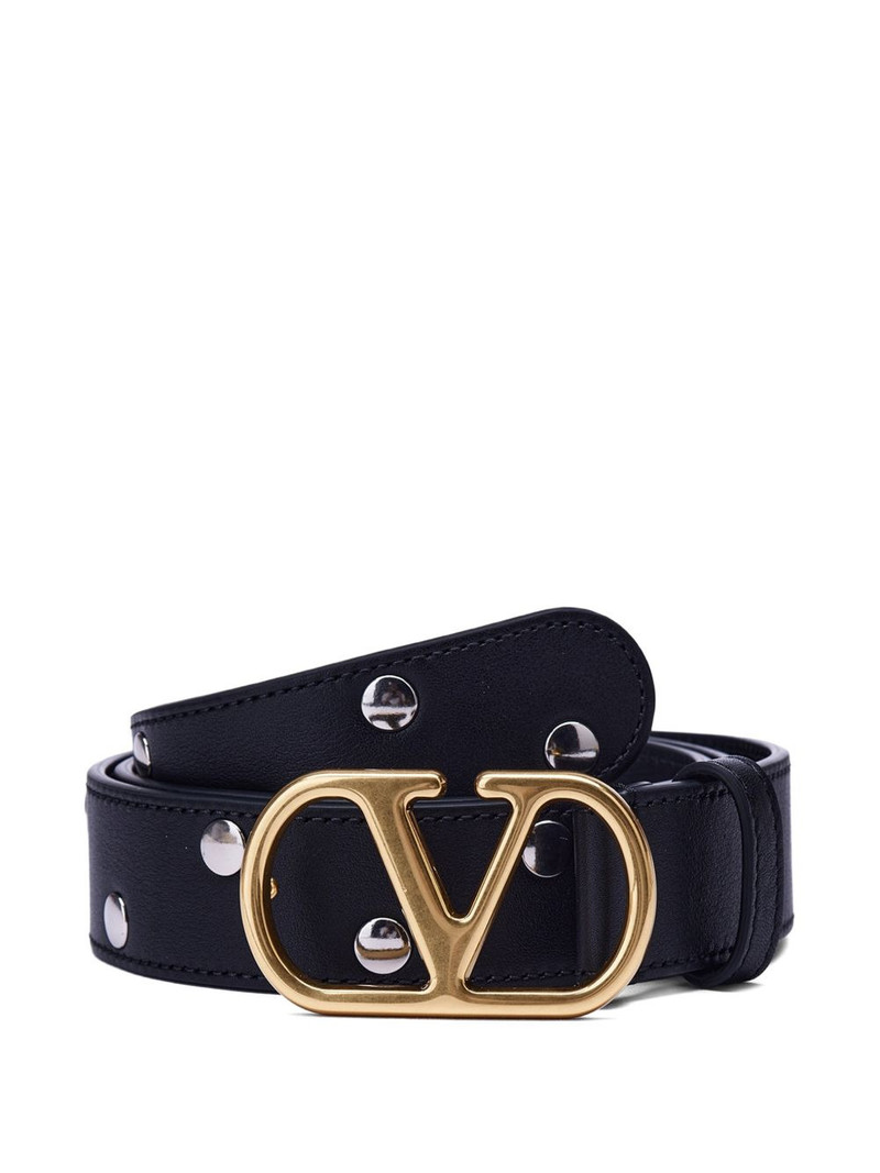 Vlogo studded leather belt 1
