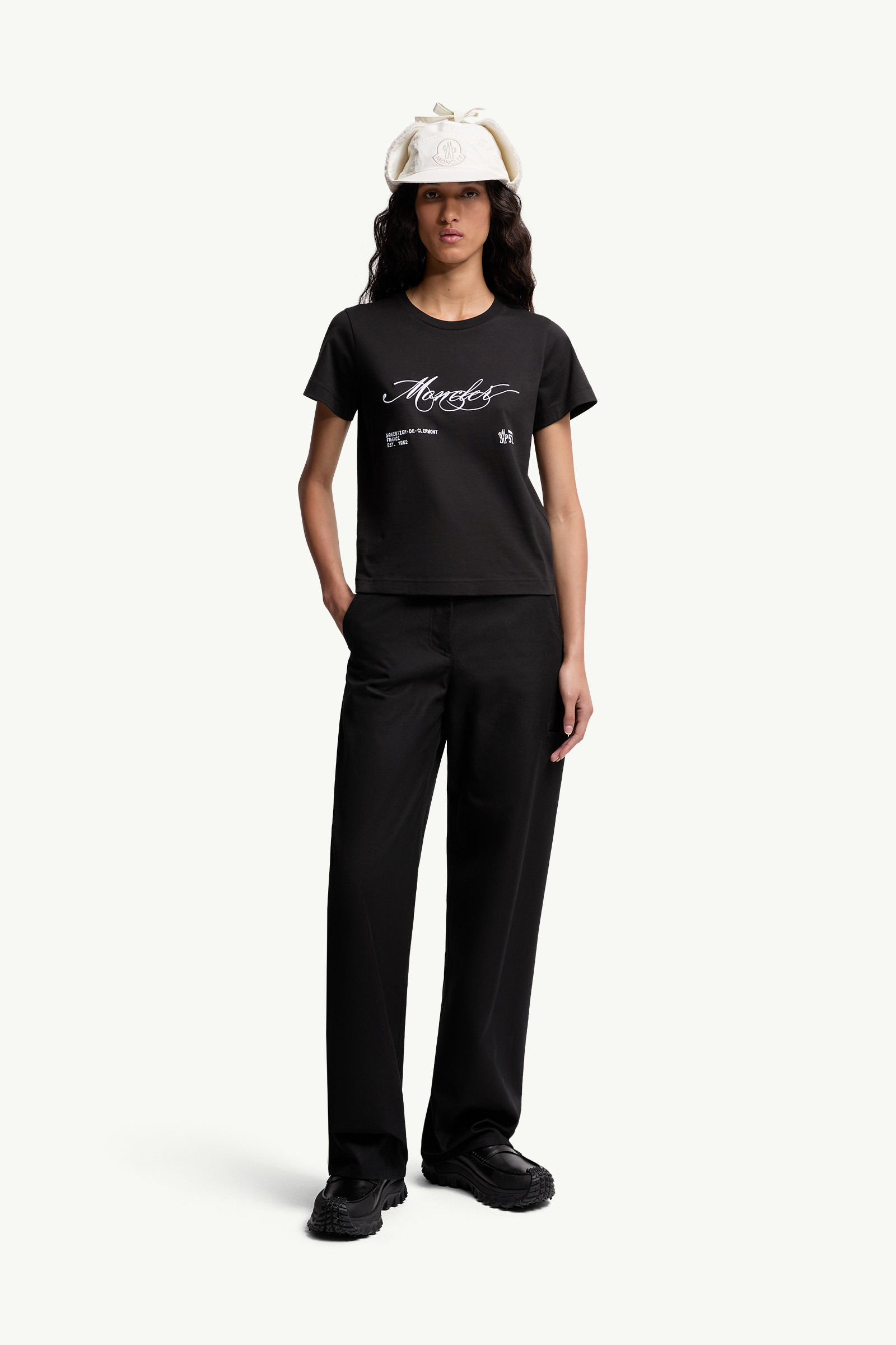 Embroidered Cursive Logo Cotton T-Shirt - 2