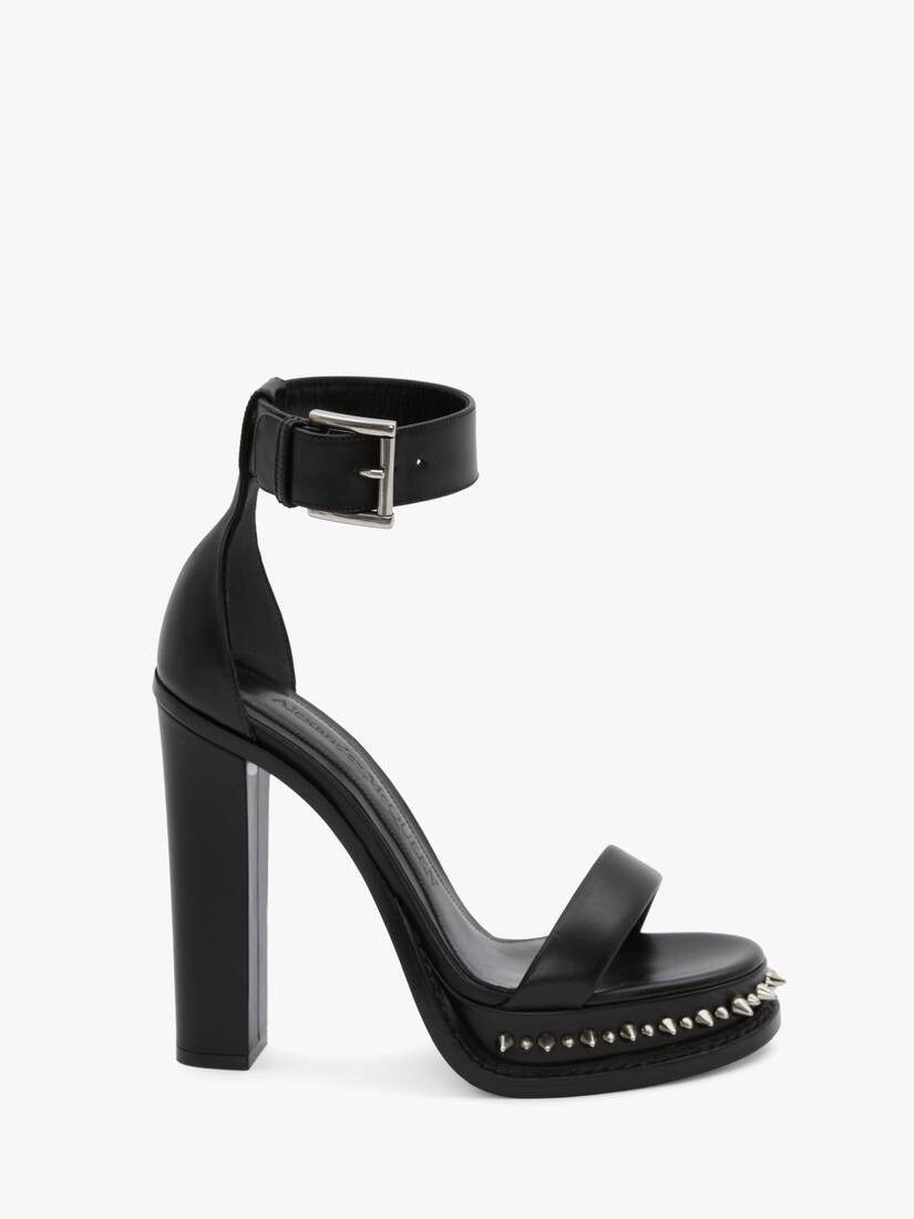 Alexander McQueen Harness 90mm leather sandals - Black