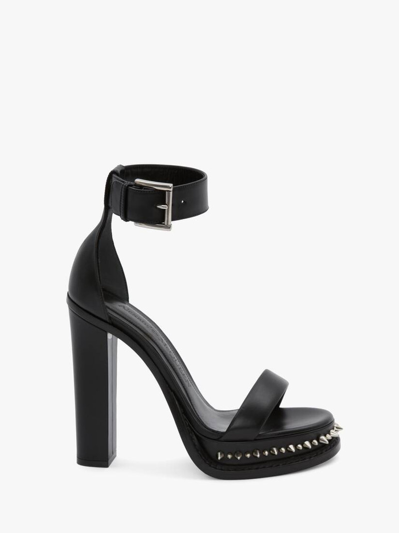 Punk Stud Platform Sandal in Black/silver - 1
