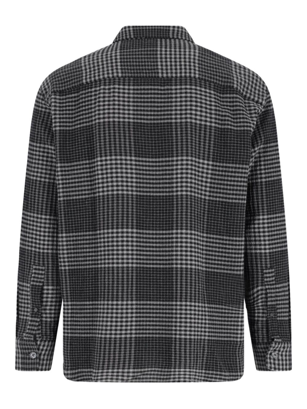 checked long-sleeved shirt - 2