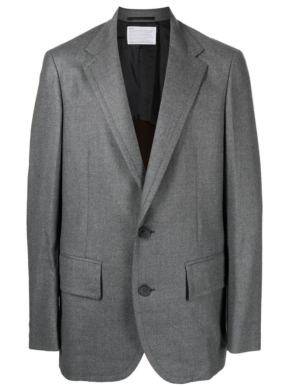 contrast-panel blazer - 1